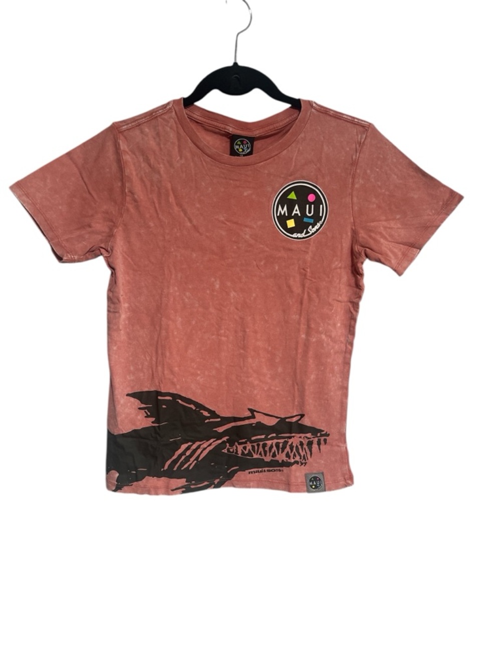 NWT, Maui and Sons Dusty Rose‎ Logo Tag Tee